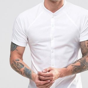 ASOS Skinny Shirt with Raglan Sleeves
